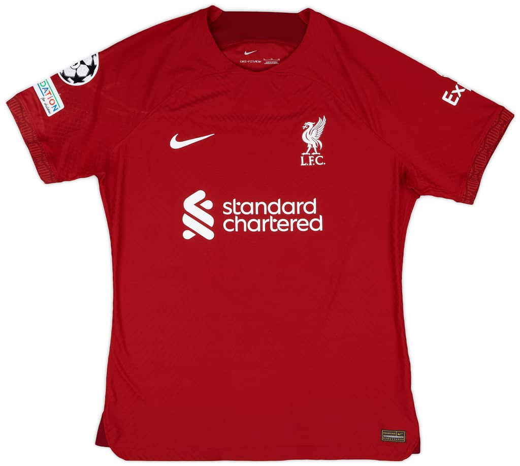 2022-23 Liverpool Match Issue Champions League Home Shirt Virgil #4