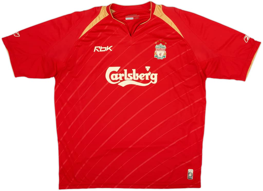 2005-06 Liverpool Camiseta Local CL - 5/10 - (XL)
