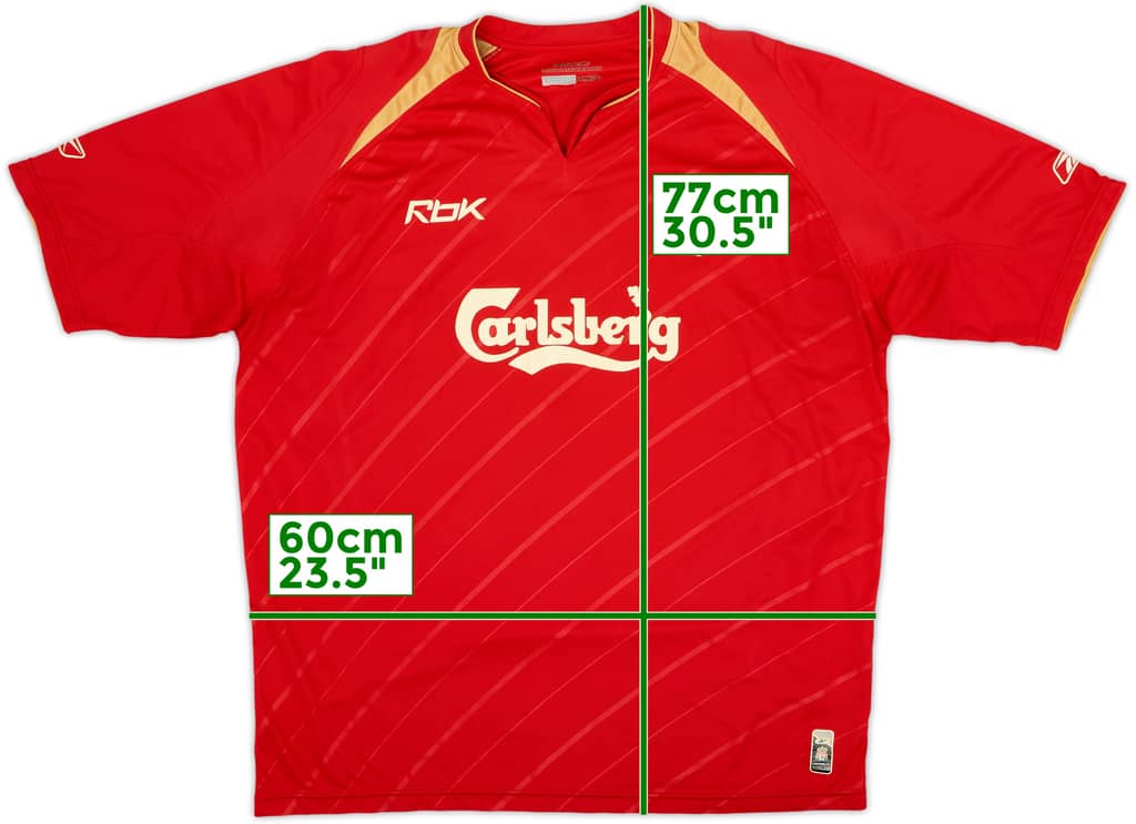 2005-06 Liverpool Camiseta Local CL - 5/10 - (XL)