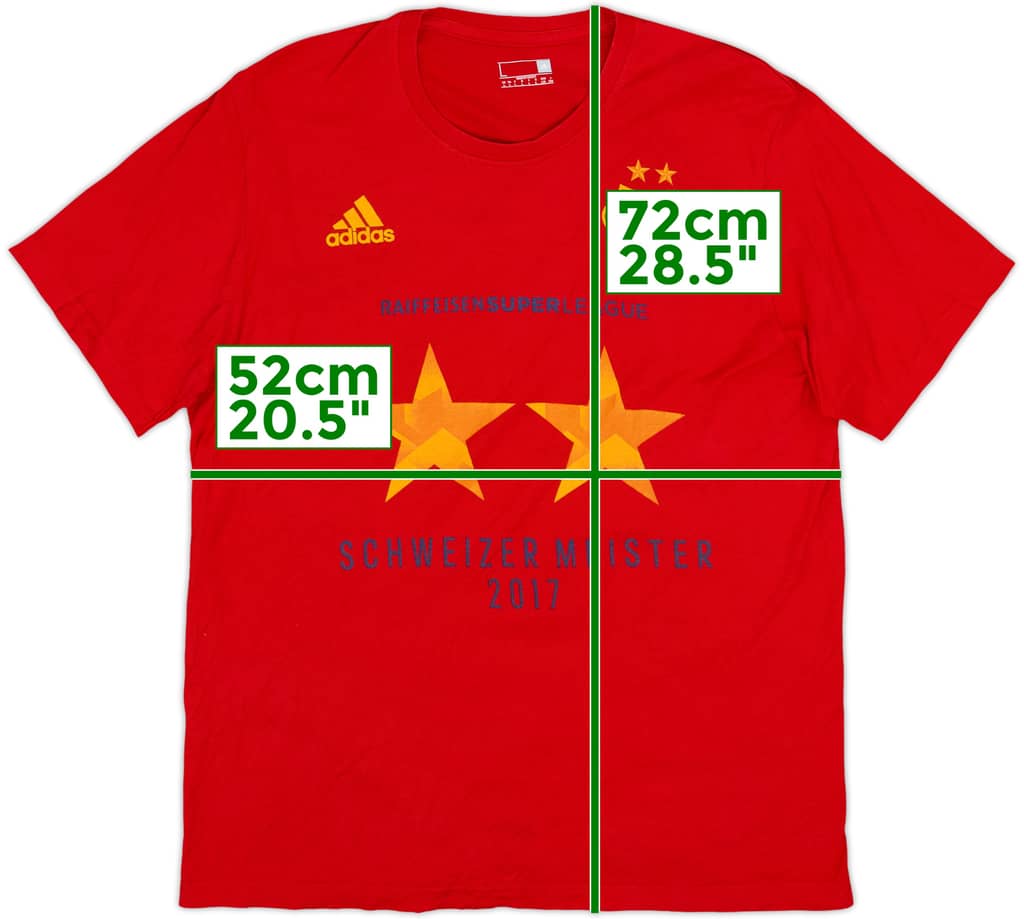 2016-17 FC Basel adidas 'Swiss Champions' Cotton Tee - 10/10 - (L)