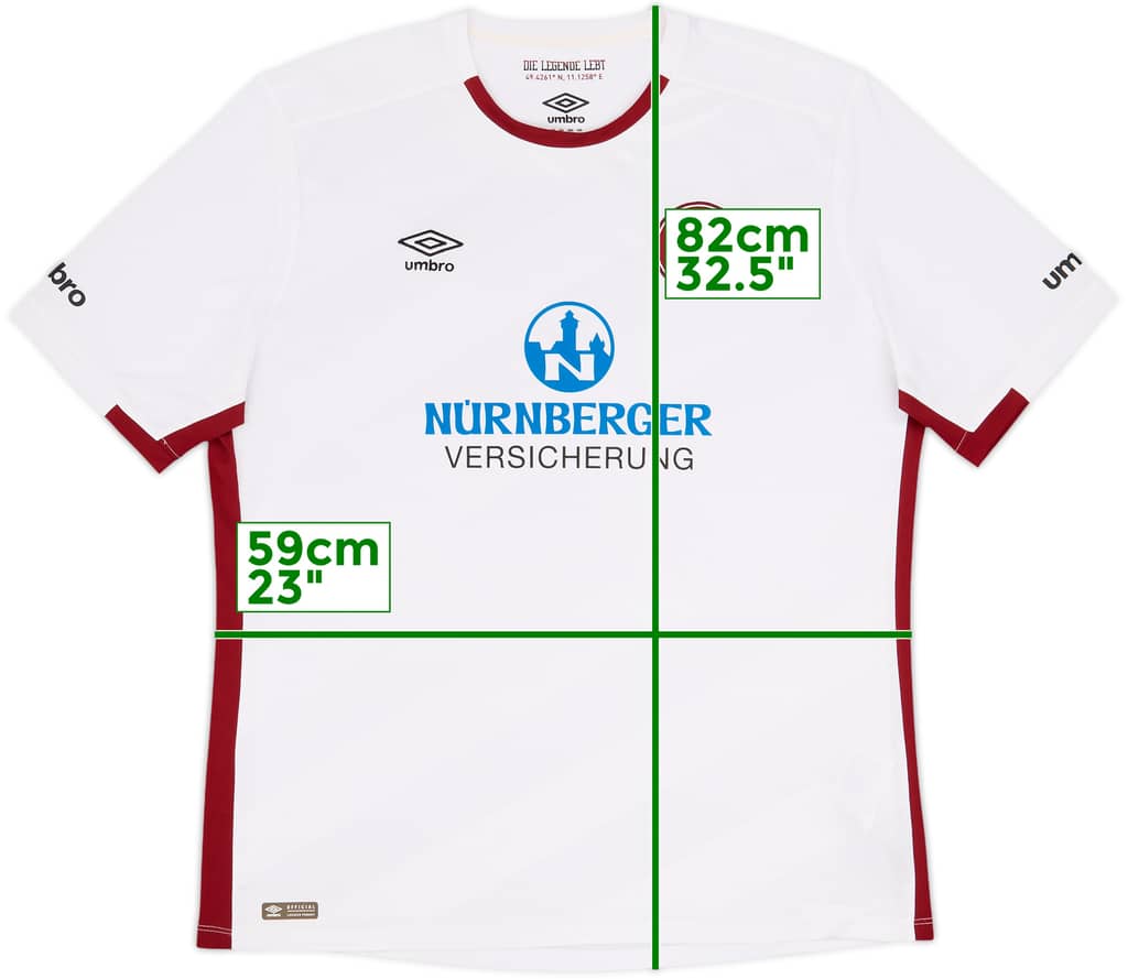 Camiseta de visitante del Nurnberg 2016-17 - 8/10 - (XXL)