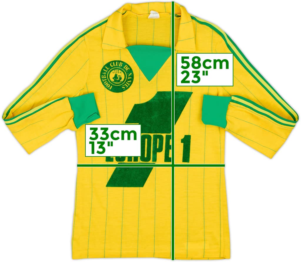 1980-81 Nantes Home L/S Shirt - 9/10 - (S.Boys)