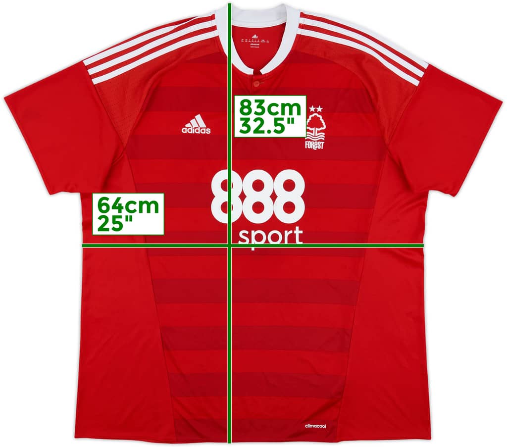 2016-17 Nottingham Forest Home Shirt - 9/10 - (XXL)