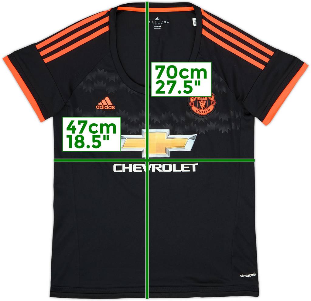 2015-16 Manchester United Third Shirt - 8/10 - (Women's L)