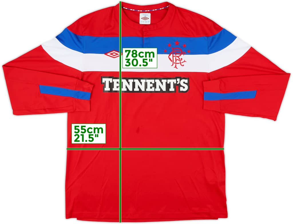 2011-12 Rangers Away L/S Shirt - 7/10 - (L)