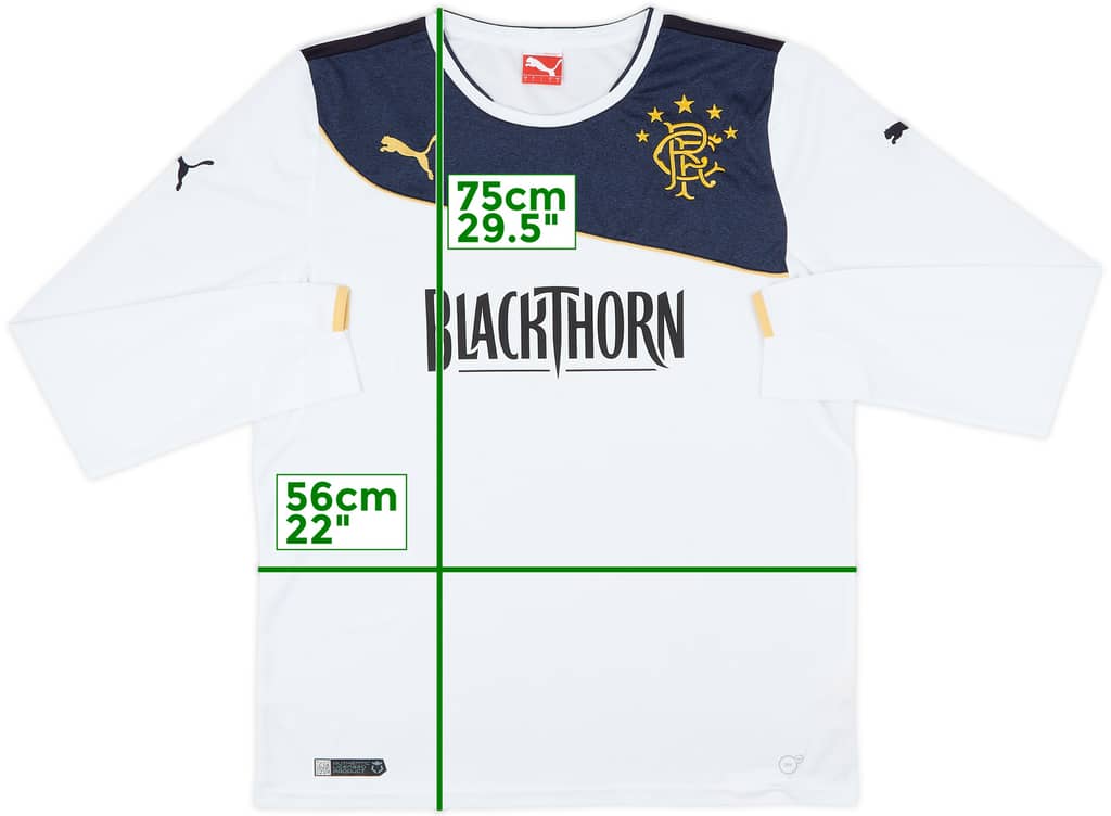 2013-14 Rangers Away L/S Shirt - 9/10 - (L)