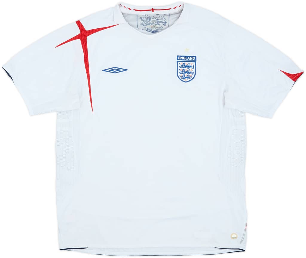 2005-07 England Home Shirt - 5/10 - (L)