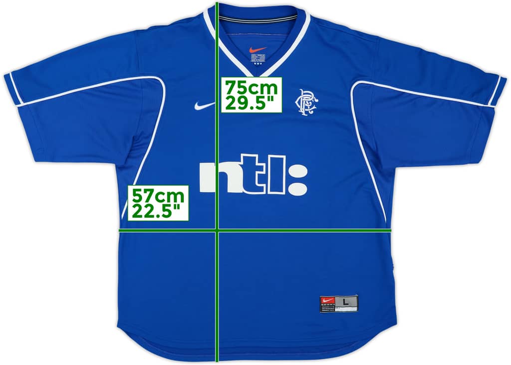 1999-01 Rangers Home Shirt - 8/10 - (L)