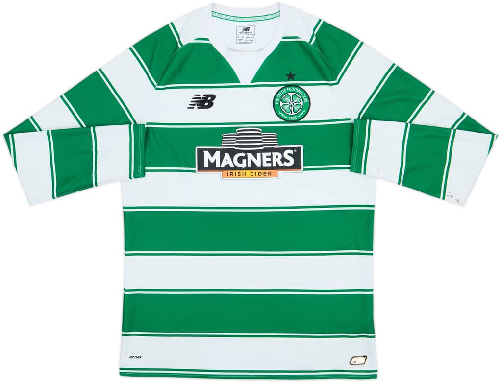 2015-16 Celtic Home L/S Shirt - 5/10 - (M)