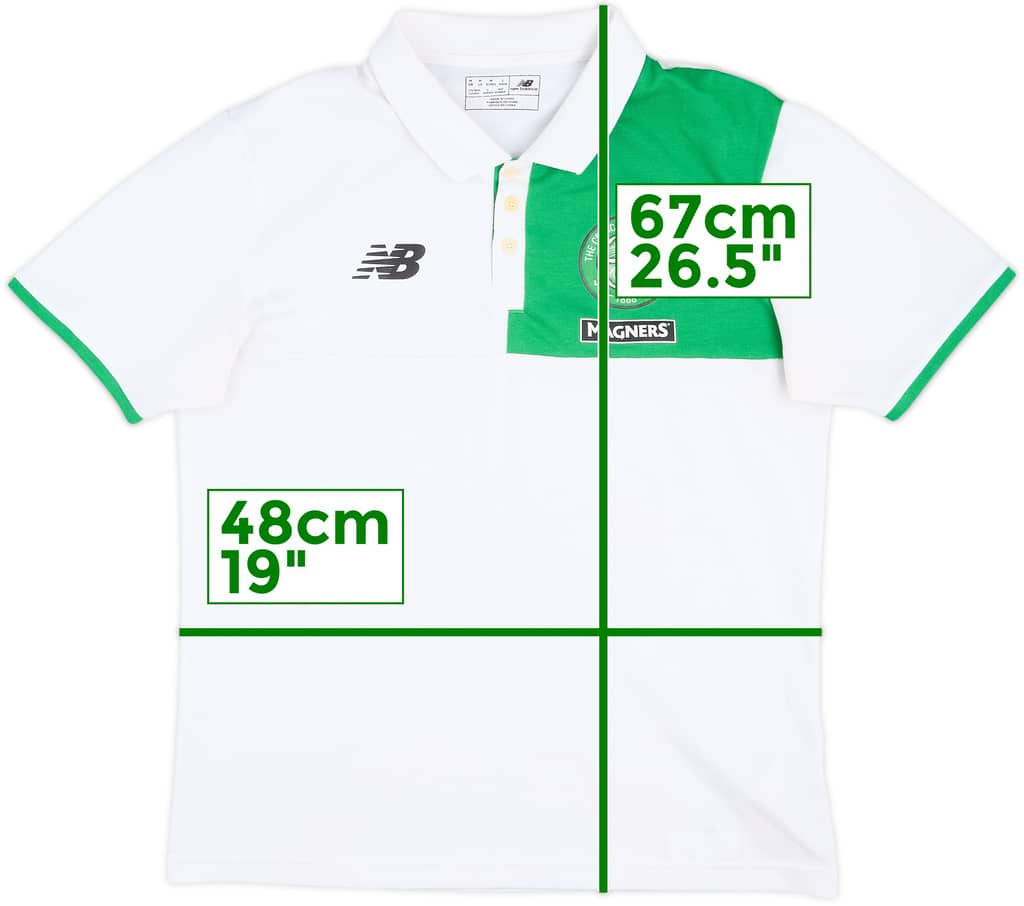 2015-16 Celtic New Balance Polo Shirt - 9/10 - (M)