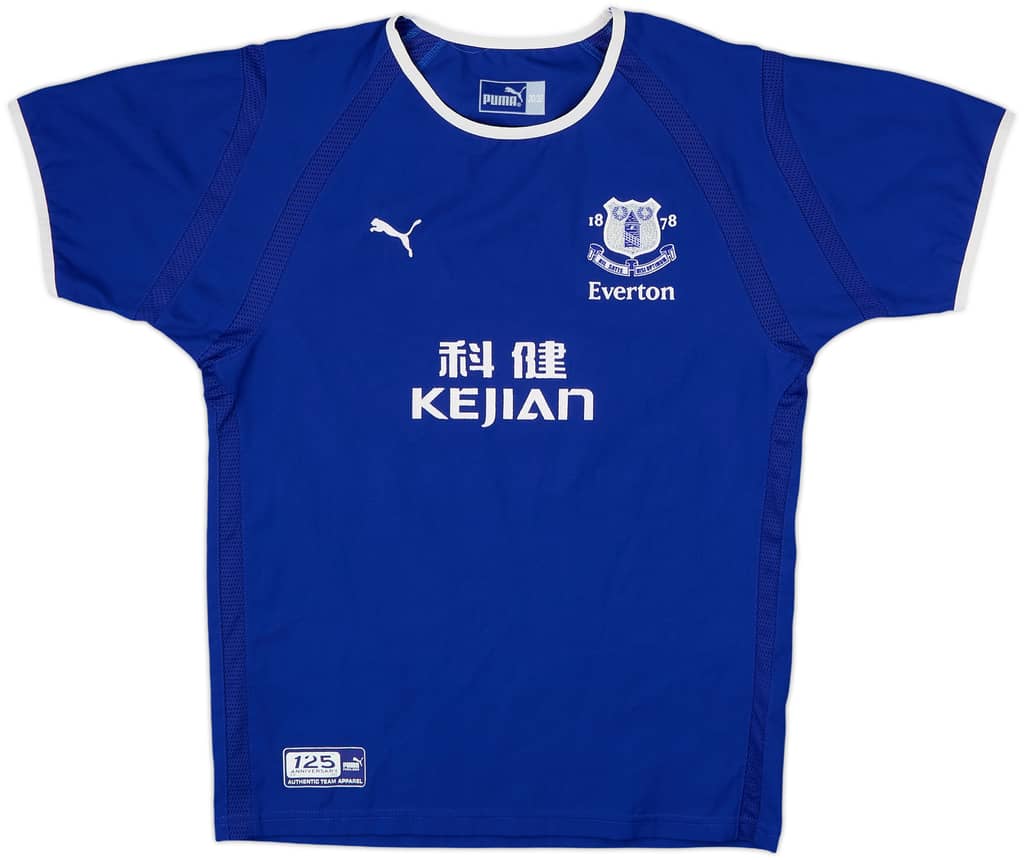 2003-04 Everton Home Shirt - 9/10 - (M.Boys)