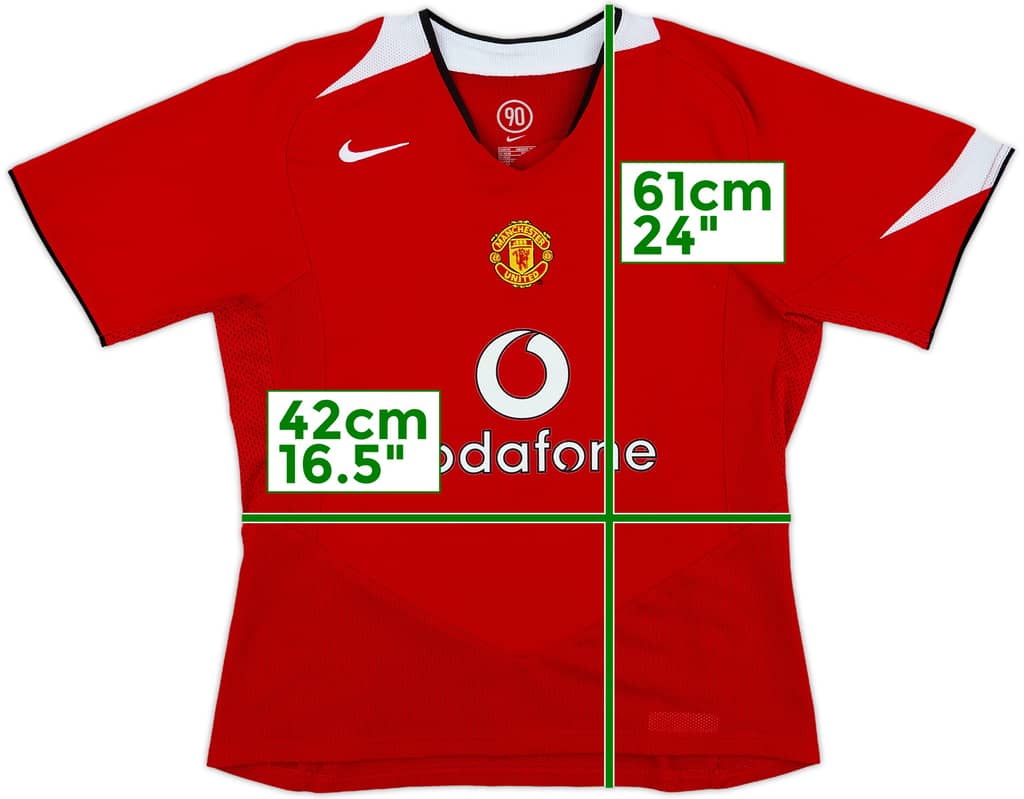 2004-06 Manchester United Home Shirt - 8/10 - (Women's M)