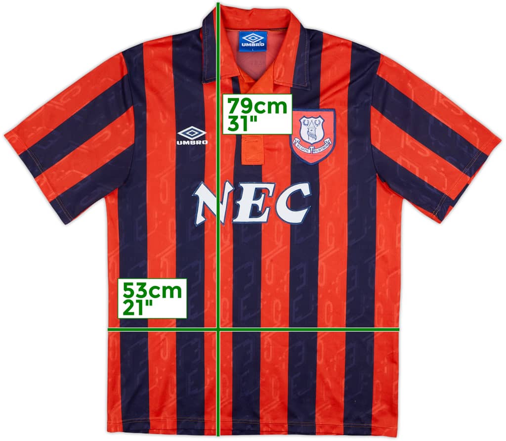 1992-94 Everton Away Shirt - 9/10 - (L)