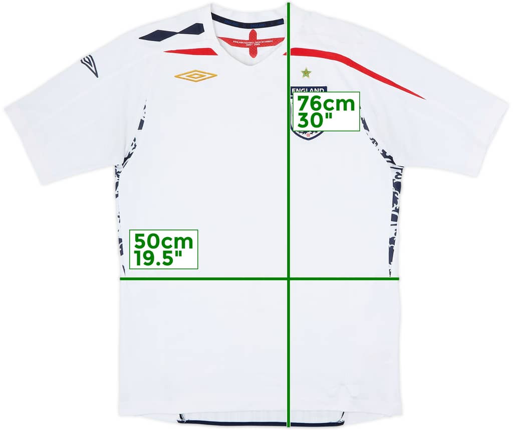 2007-09 England Home Shirt - 5/10 - (L)