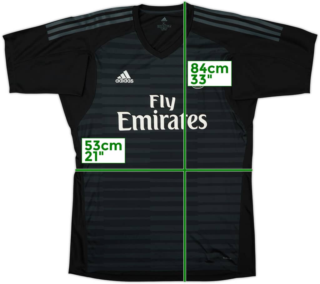 2018-19 Real Madrid GK S/S Shirt - 9/10 - (XL)