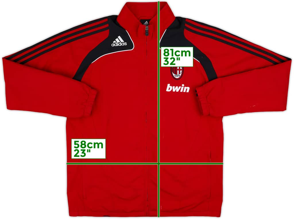 2008-09 AC Milan adidas Track Jacket - 7/10 - (L)