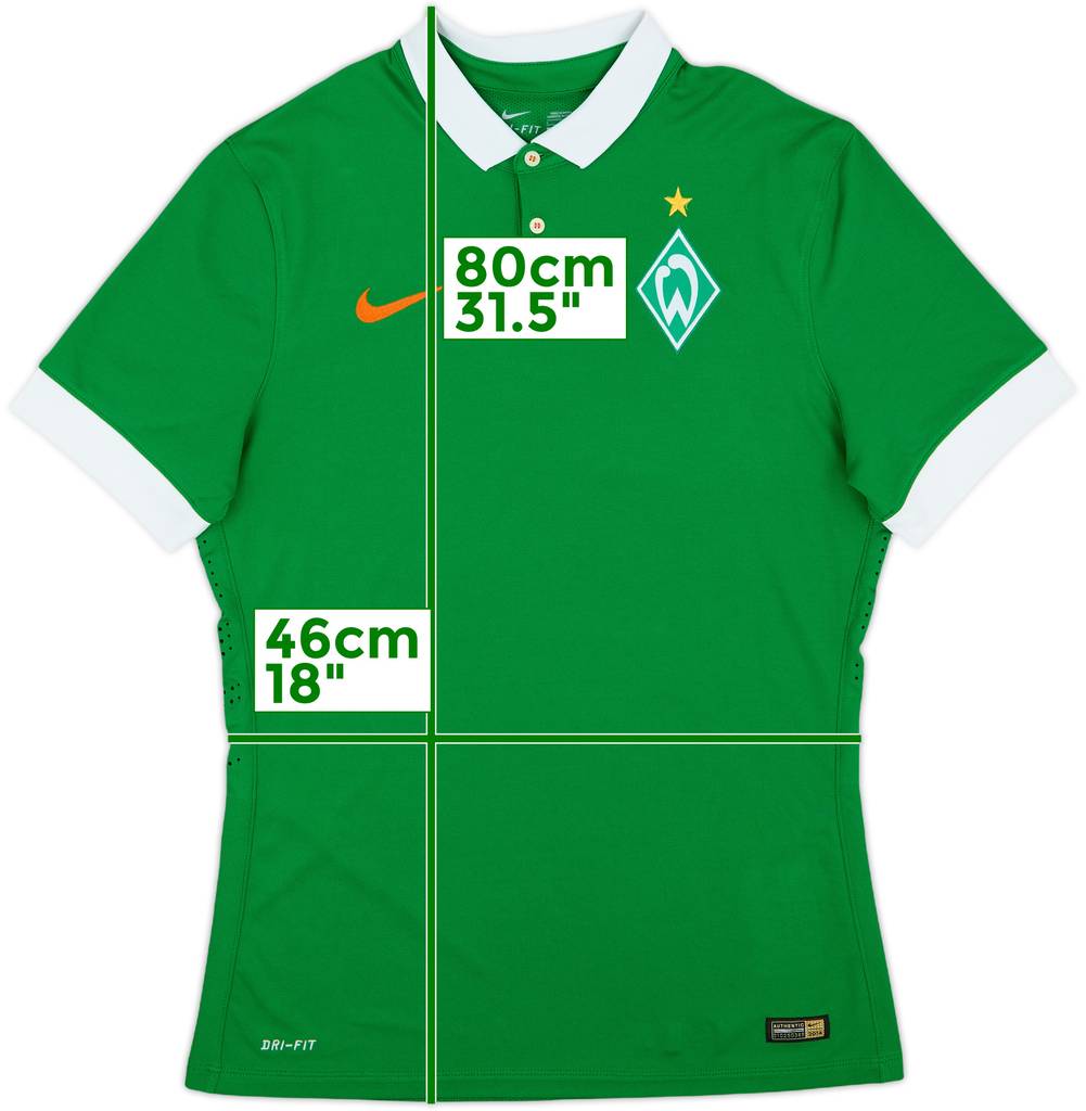 2014-15 Werder Bremen Authentic Home Shirt - 10/10 - (L)