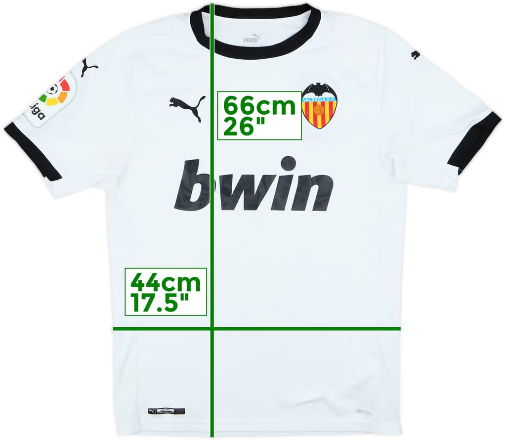 2020-21 Valencia Home Shirt - 8/10 - (S)