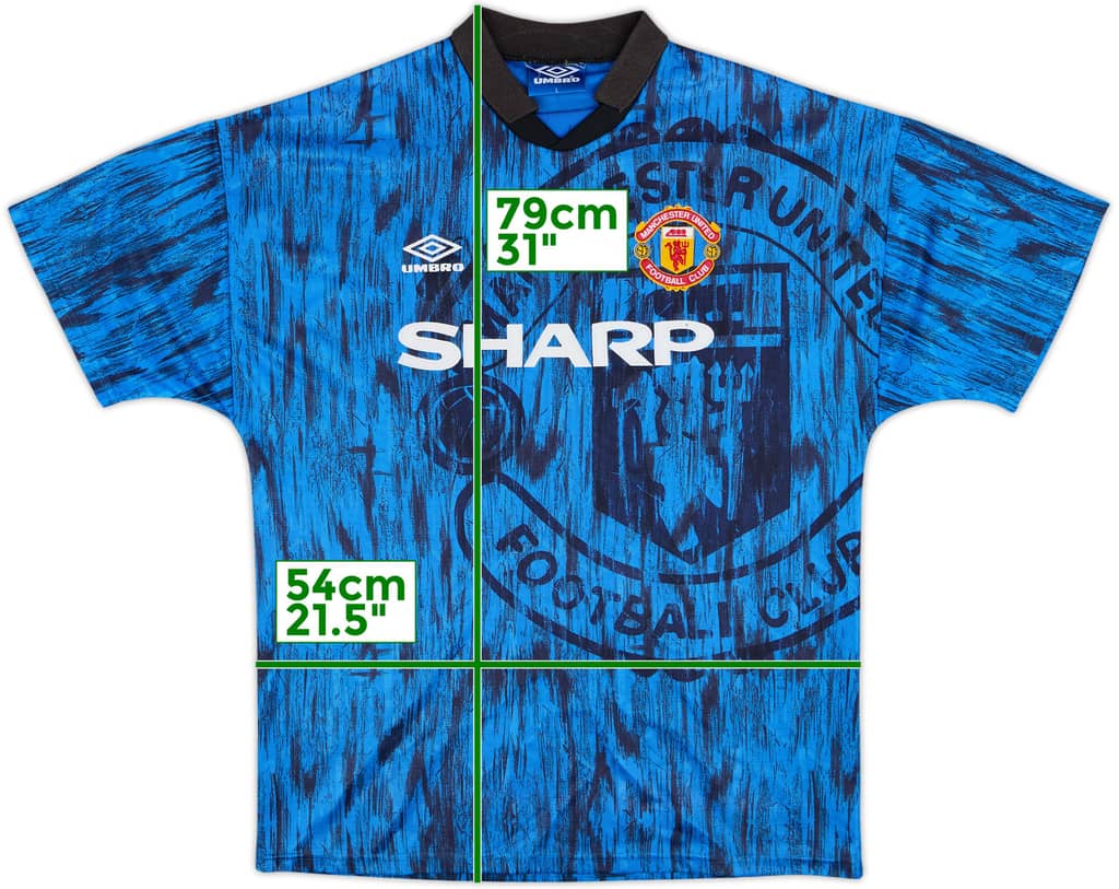 1992-93 Manchester United Away Shirt - 8/10 - (L)