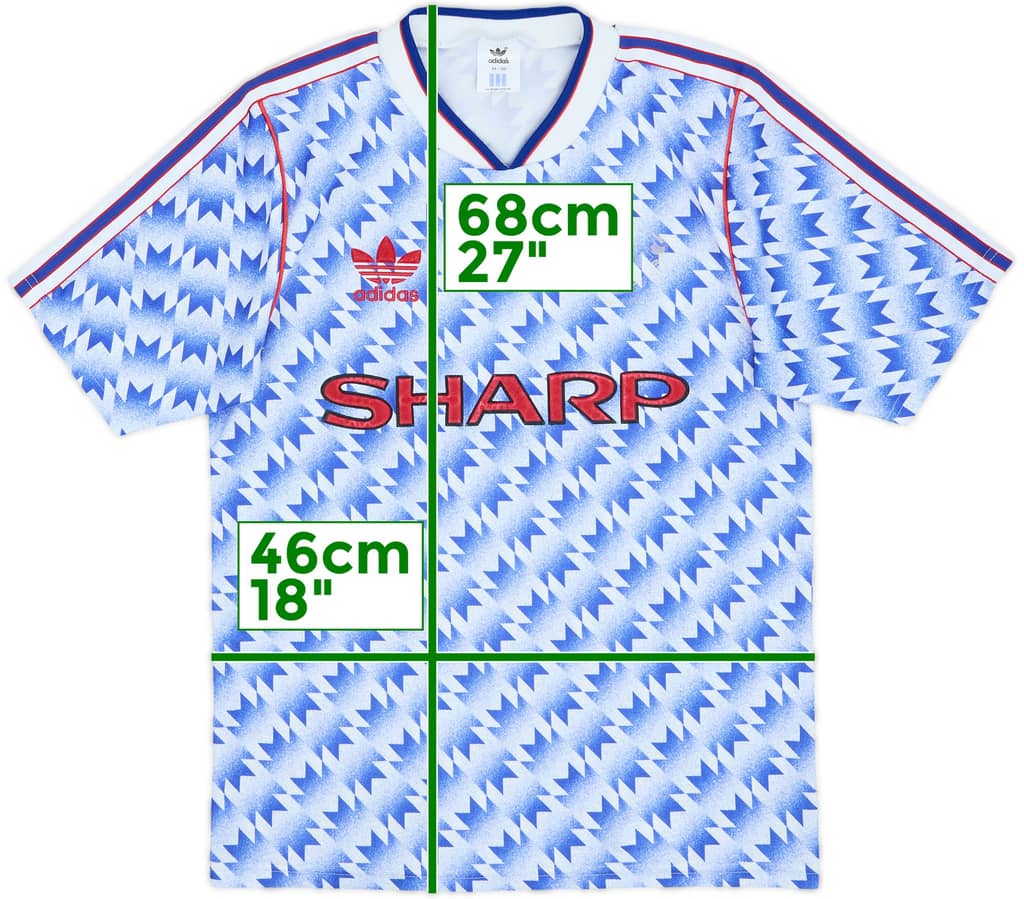 1990-92 Manchester United Away Shirt - 3/10 - (S)