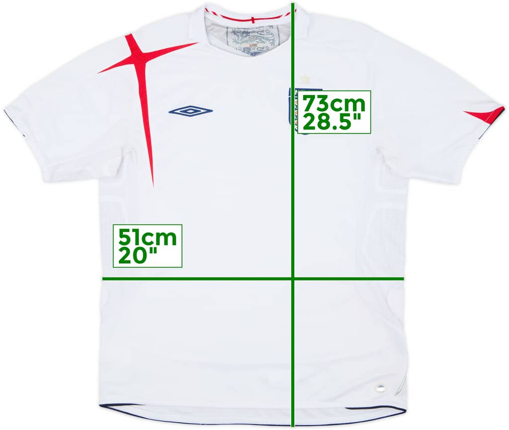 2005-07 England Home Shirt - 7/10 - (L)