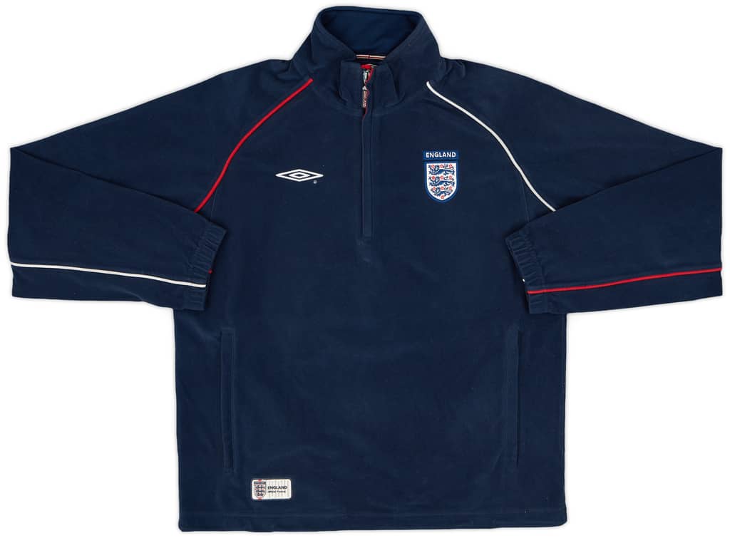 2002-04 England Umbro 1/4 Zip Fleece Top - 7/10 - (S)
