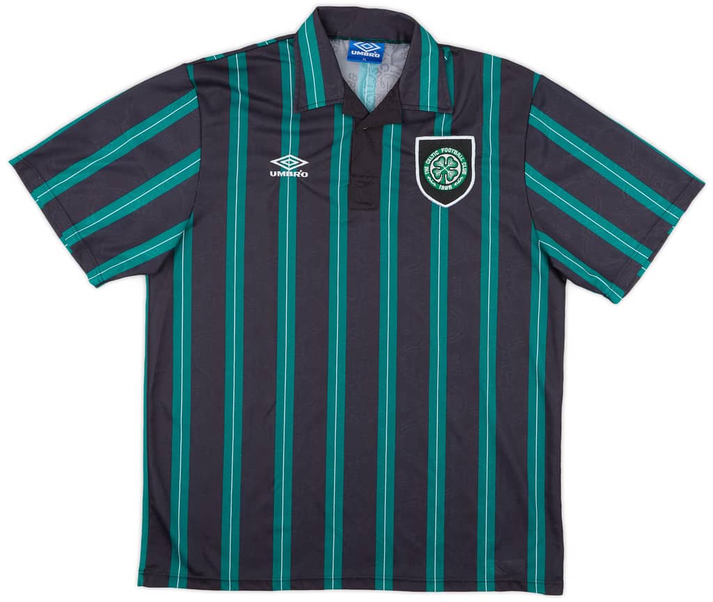 1992-93 Celtic Away Shirt - 9/10 - (XL)