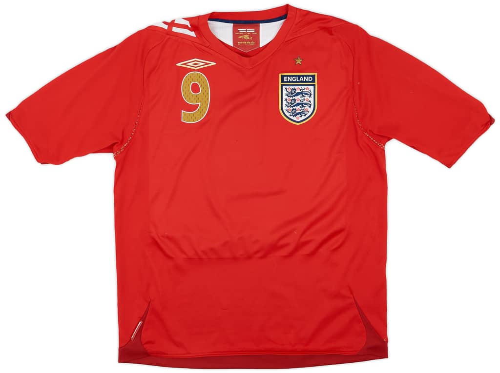 2006-08 England Away Shirt Rooney #9 - 6/10 - (L)