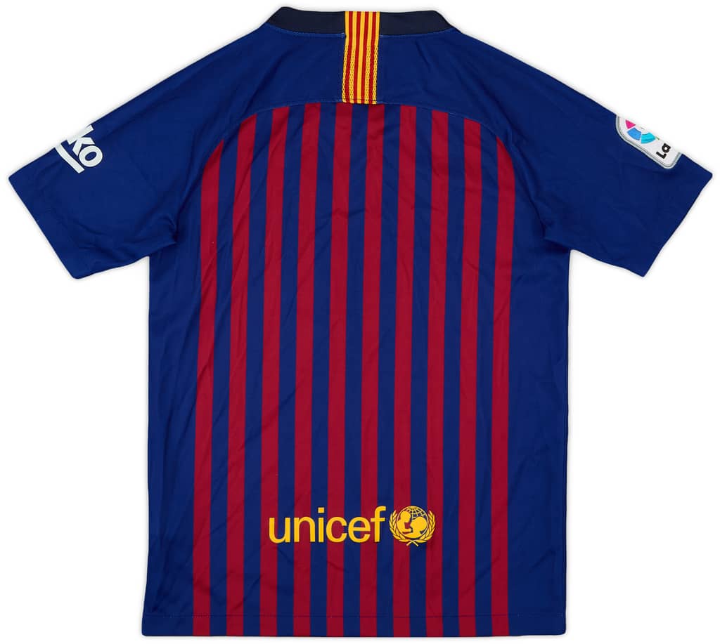 2018-19 Barcelona Home Shirt - 8/10 - (M.Boys)