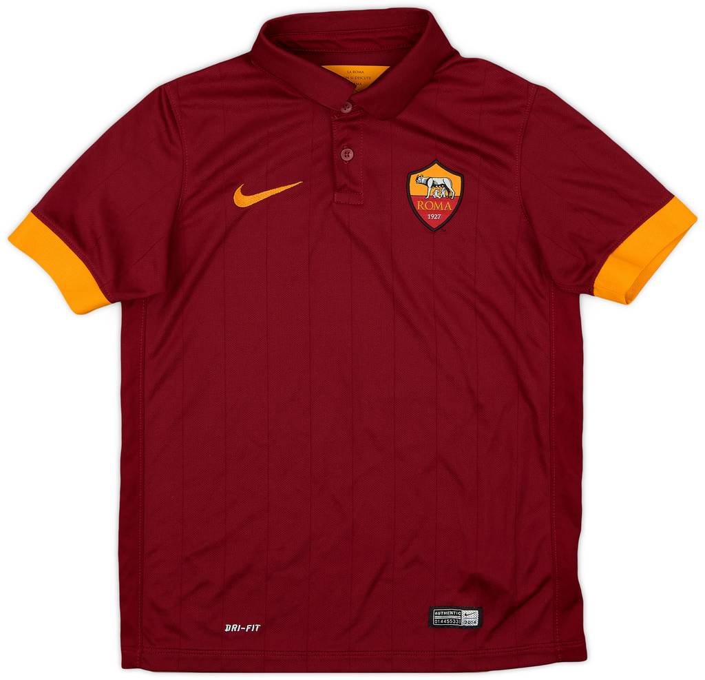 2014-15 Roma Home Shirt #7 - 7/10 - (M.Boys)