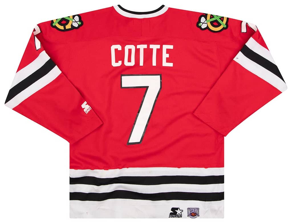 1999-00 Chicago Blackhawks Cotte #7 Starter Jersey (Away) M
