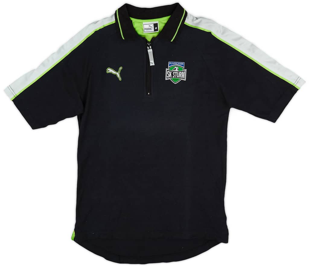 2001-02 Sturm Graz Puma 1/4 Zip Polo - 8/10 - (M)