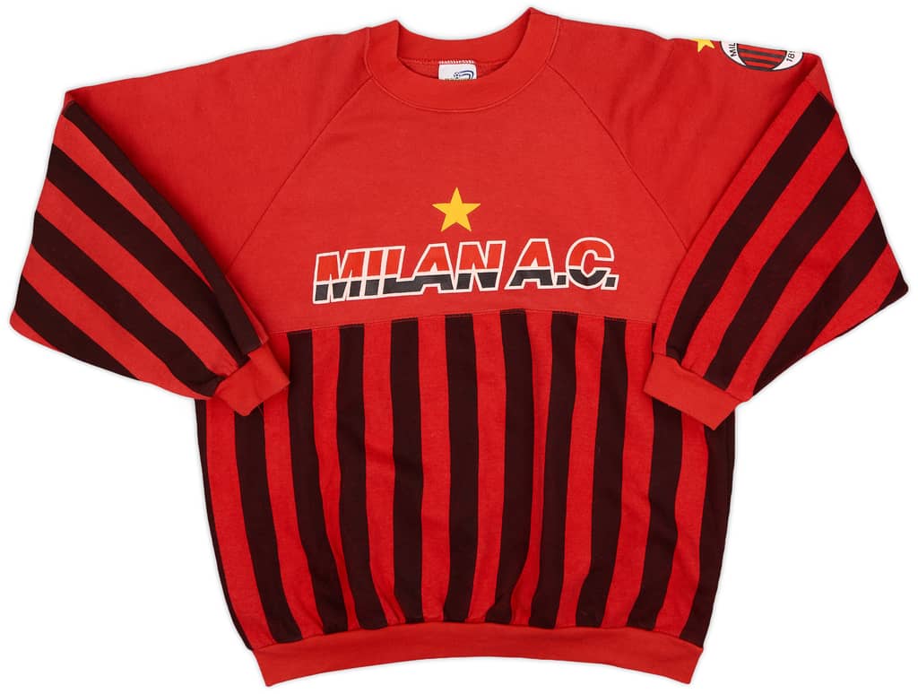 1990-91 AC Milan Le Felpe Dei Grandi Club Sweat Top - 8/10 - (L)
