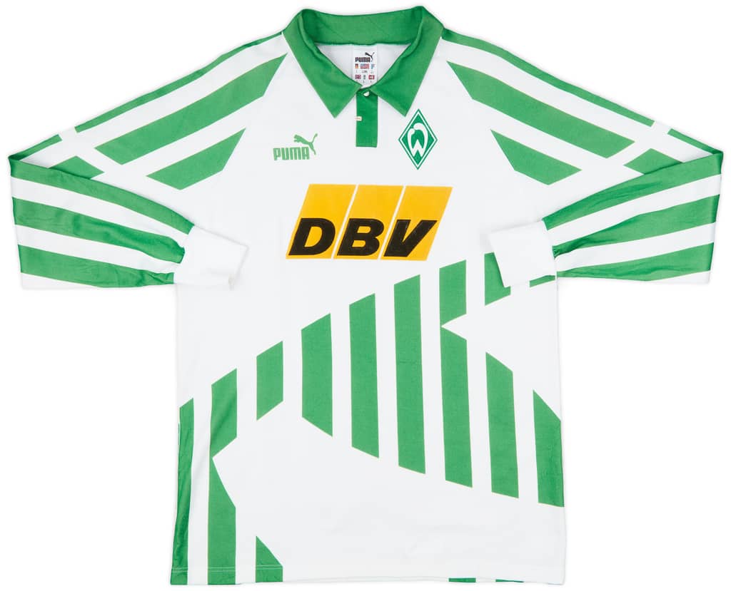1994-95 Werder Bremen Home L/S Shirt - 8/10 - (L)