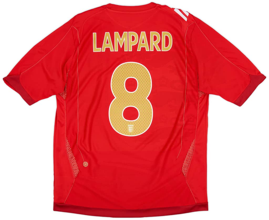 2006-08 England Away Shirt Lampard #8 - 7/10 - (L)