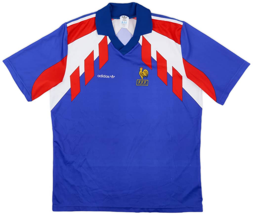 1990-92 France Home Shirt - 9/10 - (XL)