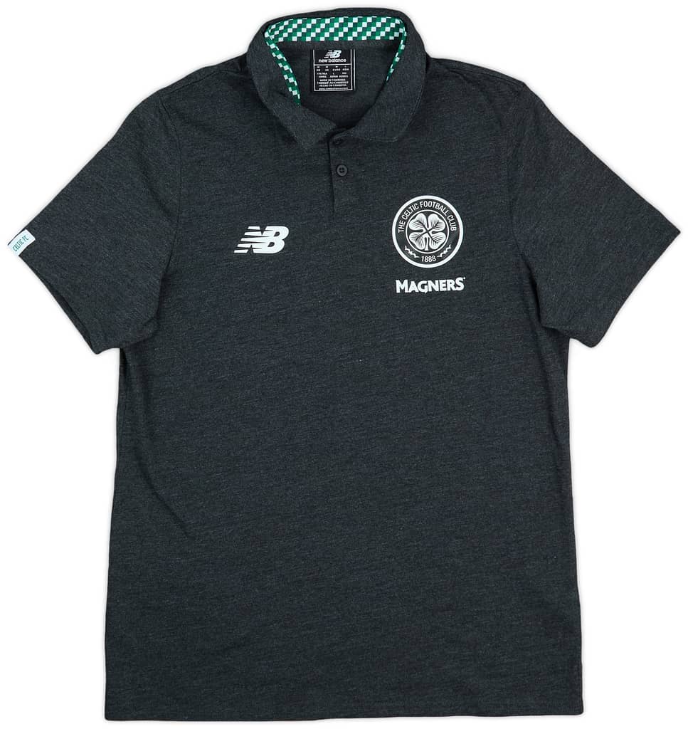 2017-18 Celtic New Balance Polo Shirt - 9/10 - (M)