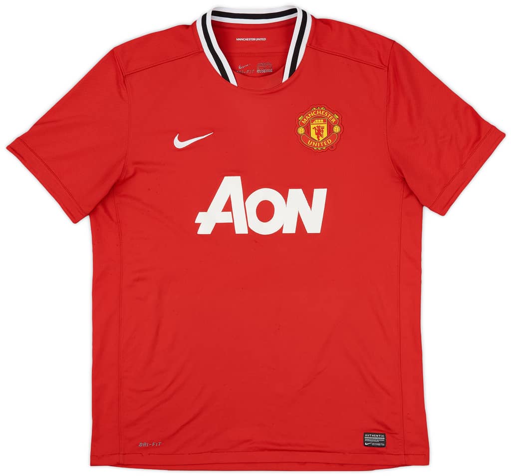2011-12 Manchester United Home Shirt Evra #3 - 6/10 - (XL)