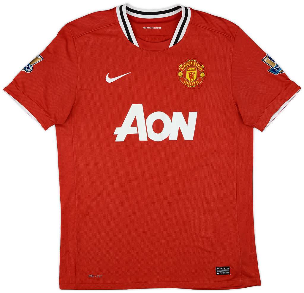 2011-12 Manchester United Home Shirt Champions #19 - 6/10 - (L)