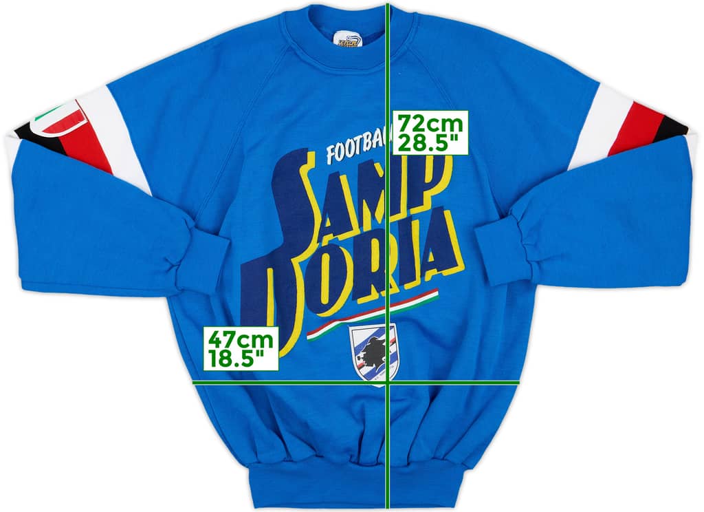 1990-91 Sampdoria Le Felpe Dei Grandi Club Sweat Top - 9/10 - (L)