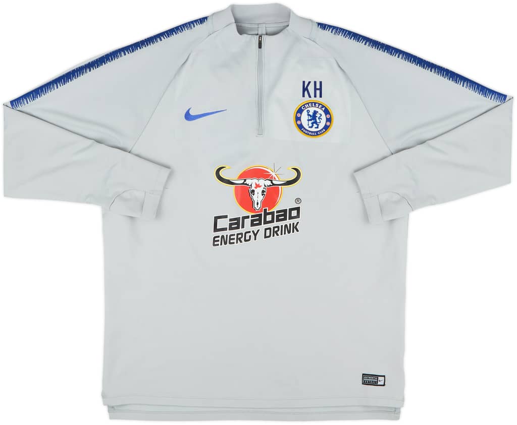 2018-19 Chelsea Nike Staff Issue 1/4 Zip Track Jacket KH - 8/10 - (L)