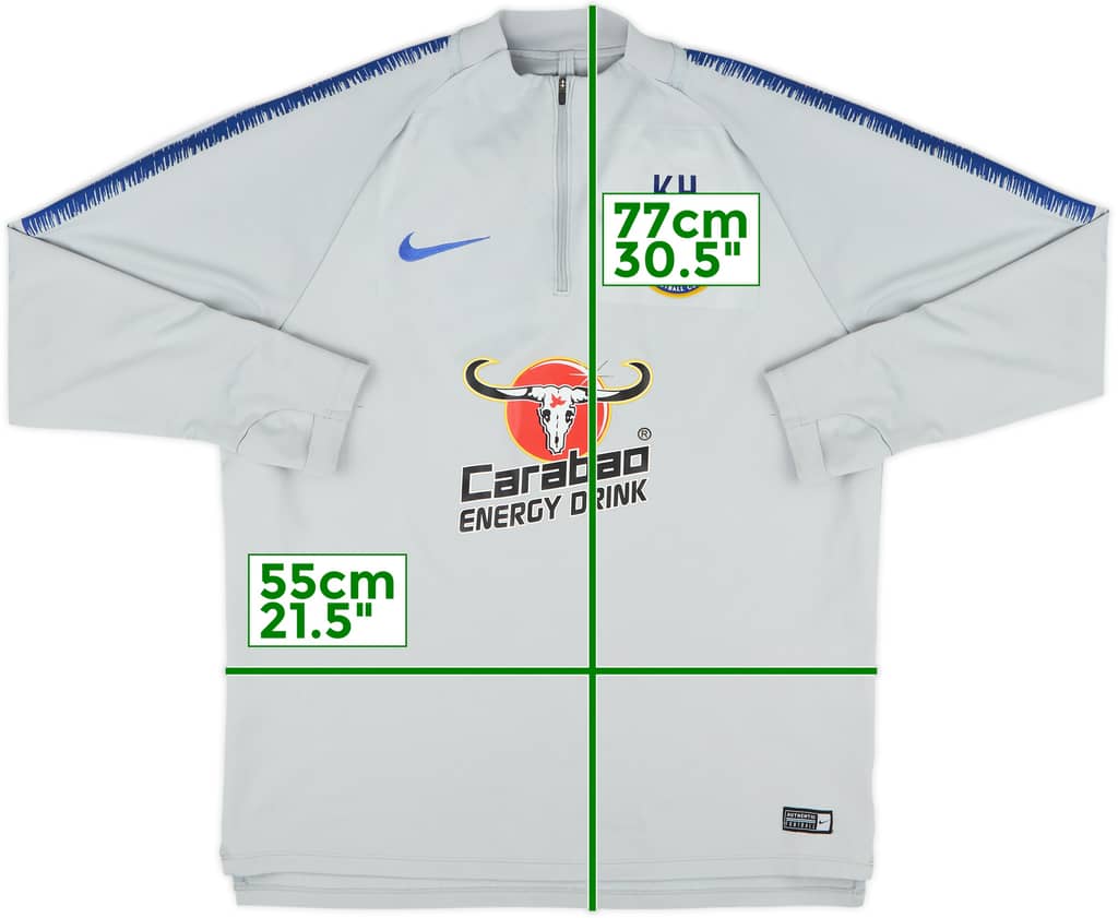 2018-19 Chelsea Nike Staff Issue 1/4 Zip Track Jacket KH - 8/10 - (L)