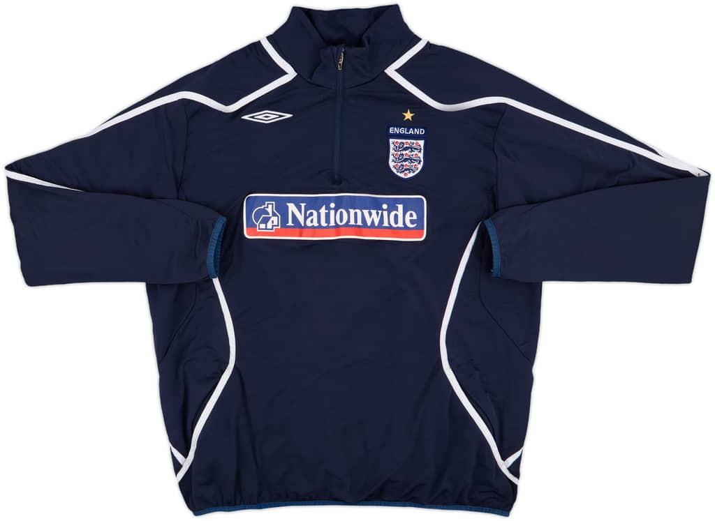 2007-09 England Umbro 1/4 Zip Drill Top - 8/10 - (XXL)