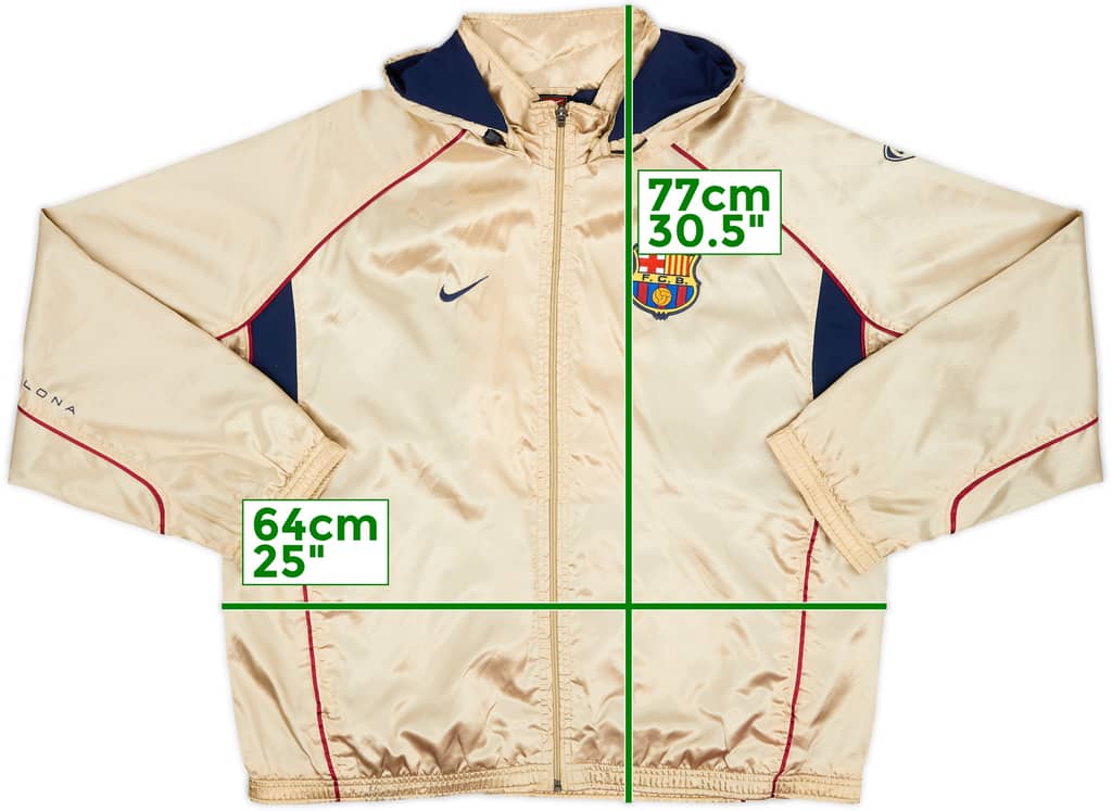 2001-02 Barcelona Nike Hooded Rain Jacket - 9/10 - (M)
