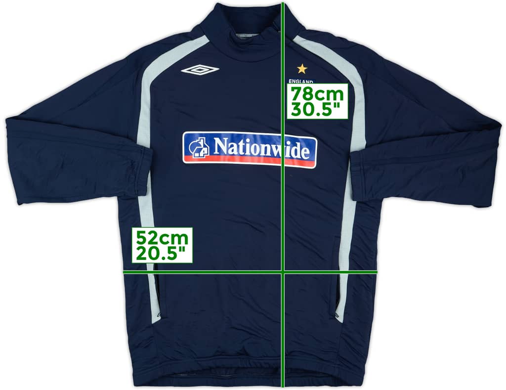 2007-08 England Umbro 1/4 Zip Drill Top - 5/10 - (L)