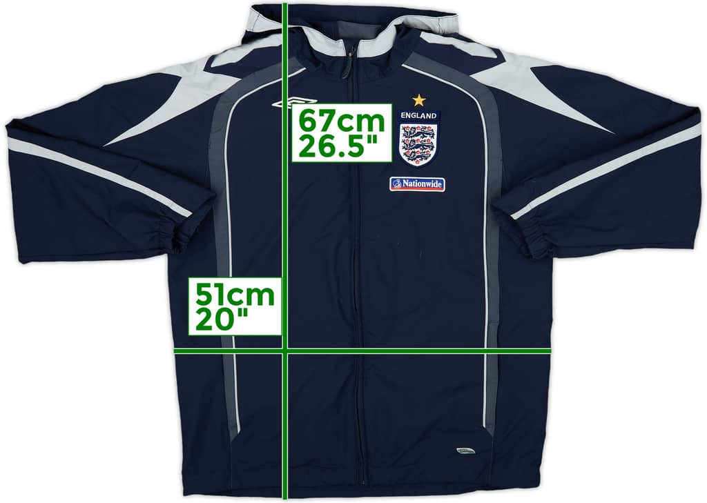 2007-09 England Umbro Track Jacket - 8/10 - (XL.Boys)
