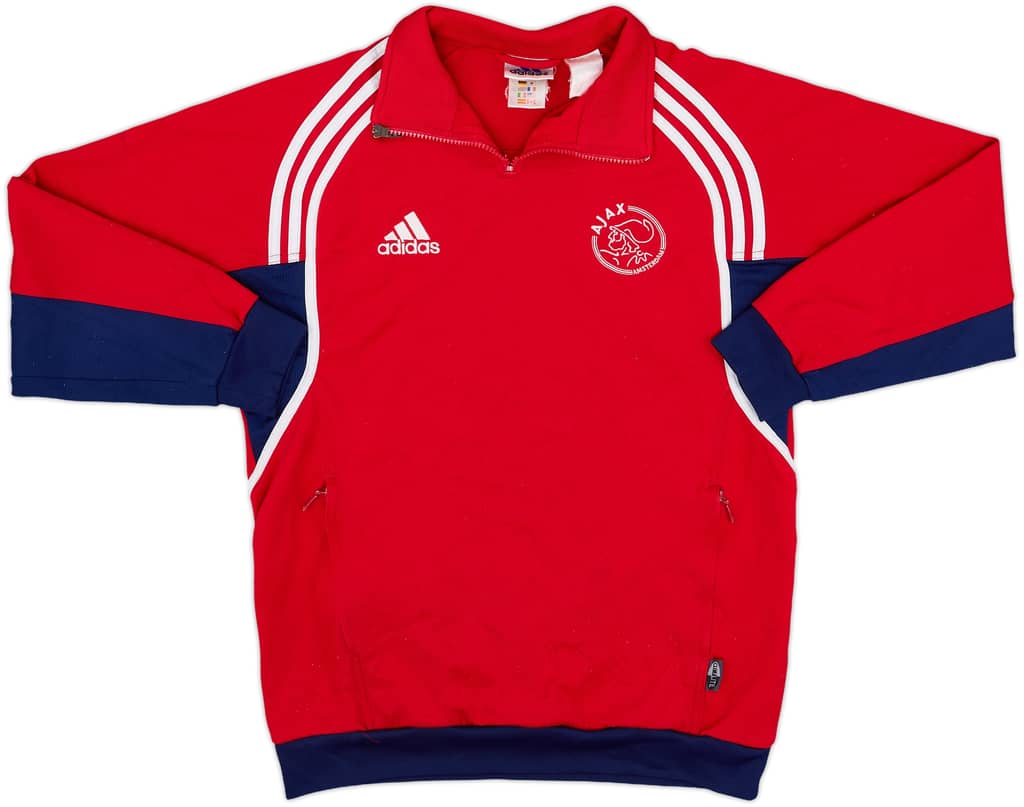 2000-01 Ajax adidas 1/4 Zip Sweat Top - 5/10 - (XL.Boys)