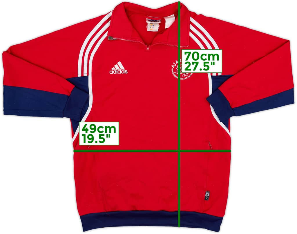 2000-01 Ajax adidas 1/4 Zip Sweat Top - 5/10 - (XL.Boys)