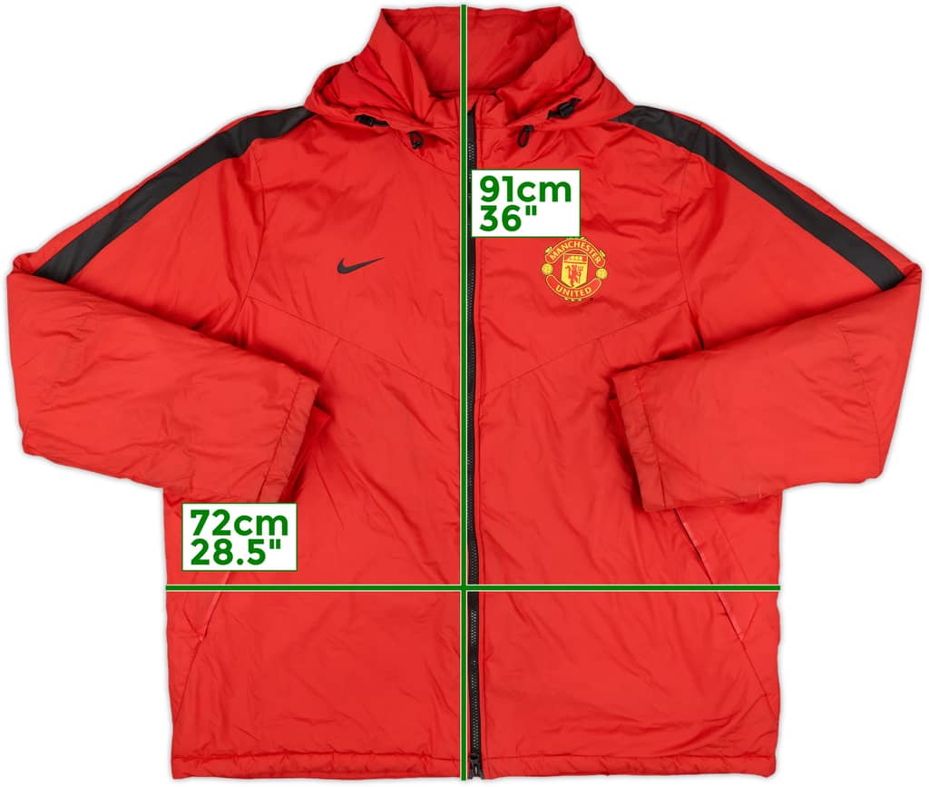 2014-15 Manchester United Nike Padded Bench Coat - 9/10 - (XXL)