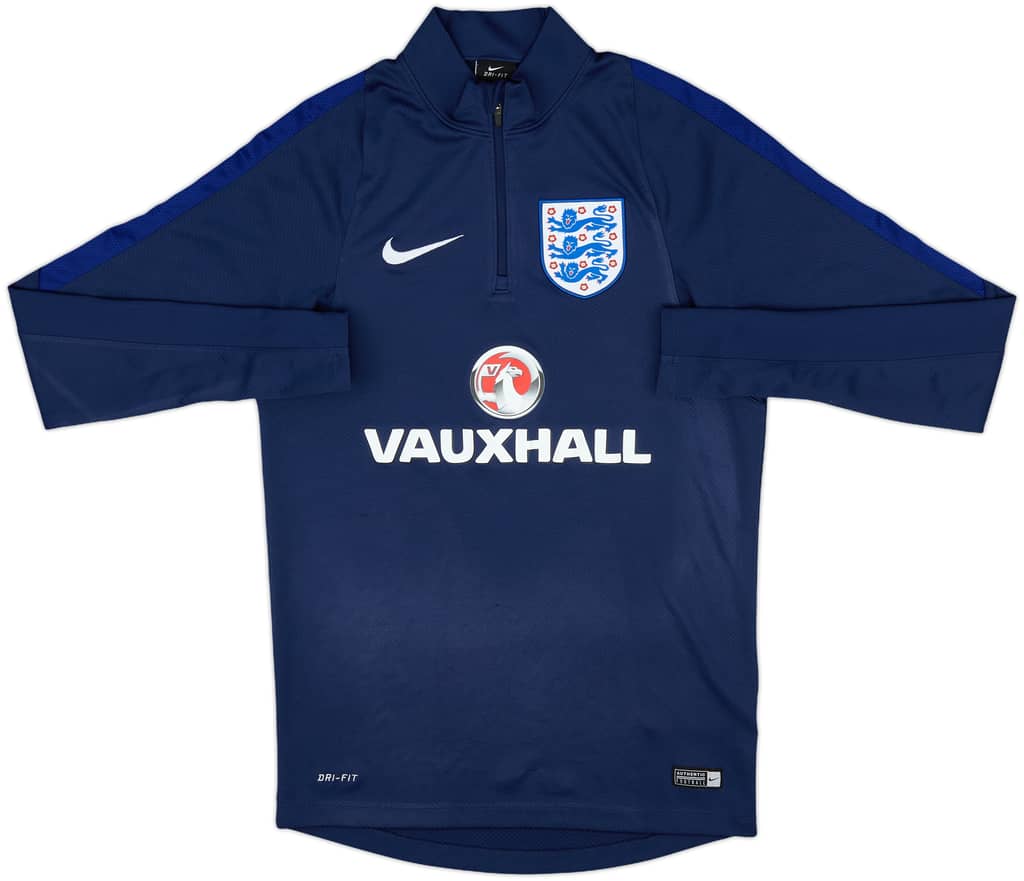 2016-17 England Nike 1/4 Zip Sweat Top - 9/10 - (S)